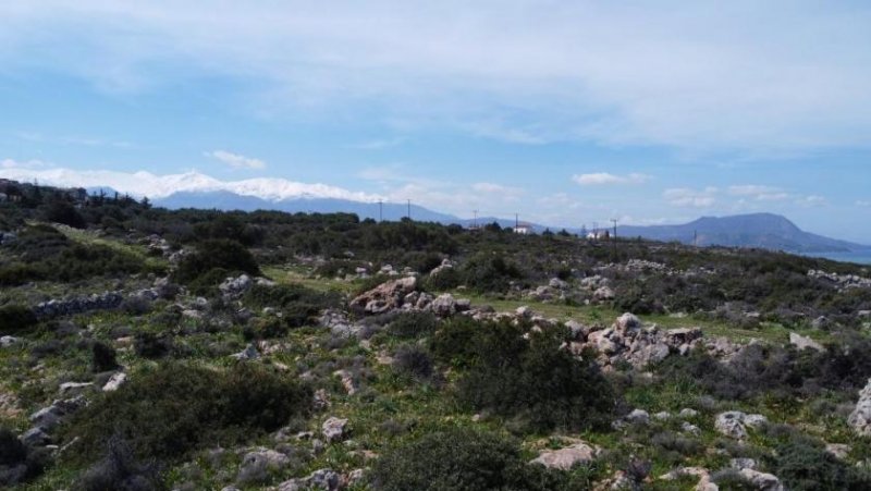 Kokkino Chorio Kreta, Kokkino Chorio: Malerisches Gelände mit Panoramablick aufs Meer zu verkaufen Grundstück kaufen